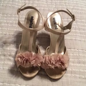 Unlisted Floral and Sparkle Wedge Heels